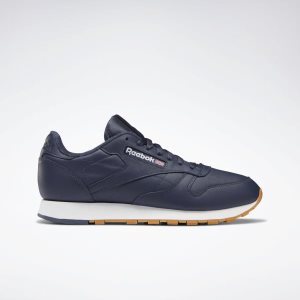 Reebok Classic Leather Turnschuhe Herren - Navy/Weiß - DE 574-JSF